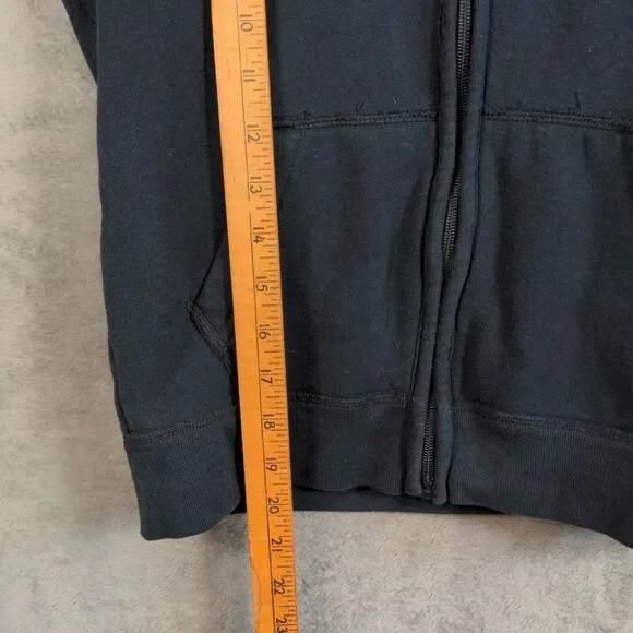 Abercrombie Kids Full Zip Hoodie Size 9/10 Black Large Back Logo Soft Sweatshirt - Picture 7 of 10